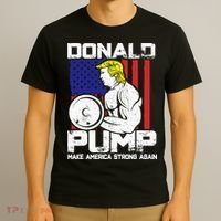 Funny Donald Trump Weight Lifting Workout Gym T-Shirt thumb 3