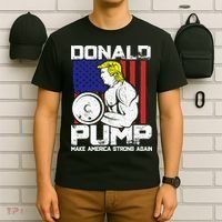 Funny Donald Trump Weight Lifting Workout Gym T-Shirt thumb 6