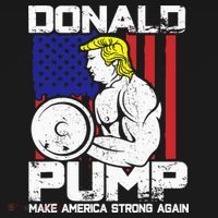 Funny Donald Trump Weight Lifting Workout Gym Backpack thumb 2
