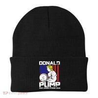 Funny Donald Trump Weight Lifting Workout Gym Beanie thumb 0