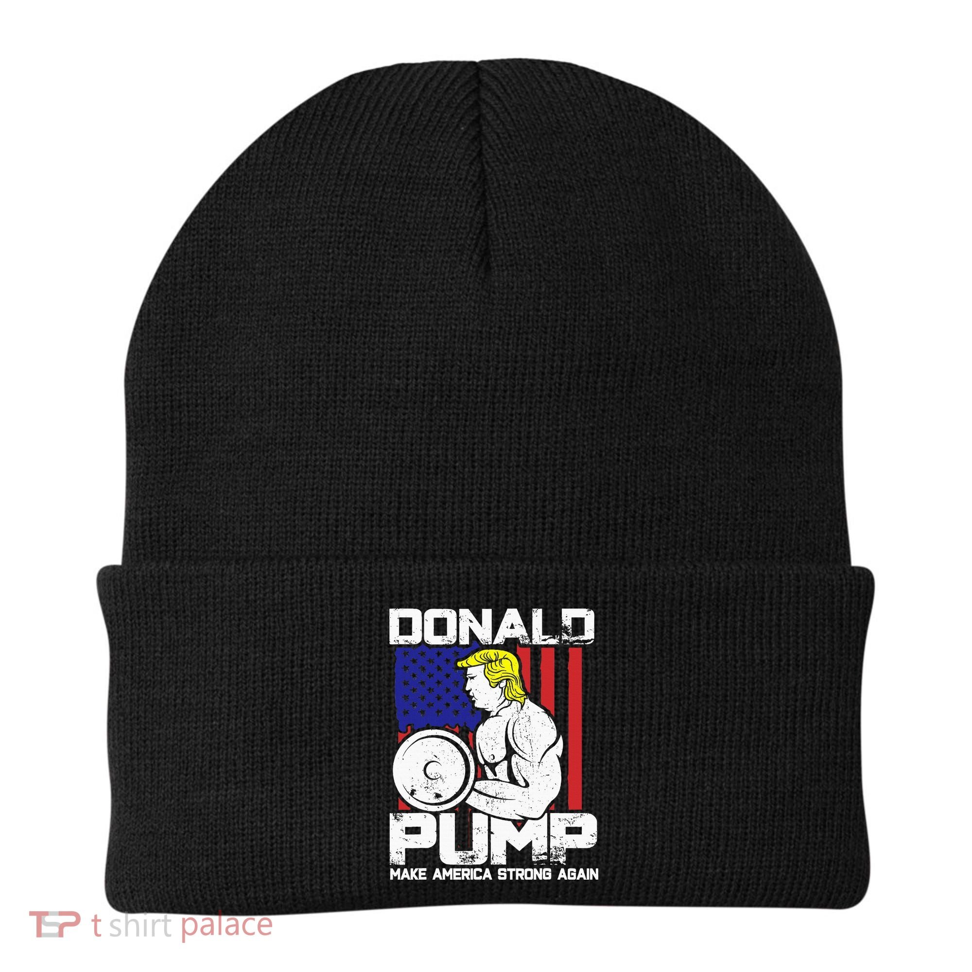 Funny Donald Trump Weight Lifting Workout Gym Beanie