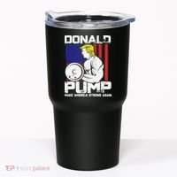 Funny Donald Trump Weight Lifting Workout Gym Tumbler thumb 0