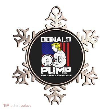 Funny Donald Trump Weight Lifting Workout Gym Ornament