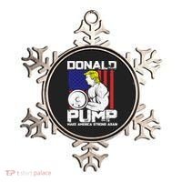Funny Donald Trump Weight Lifting Workout Gym Ornament thumb 0