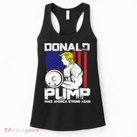 Funny Donald Trump Weight Lifting Workout Gym Women's Tank Top thumb 0