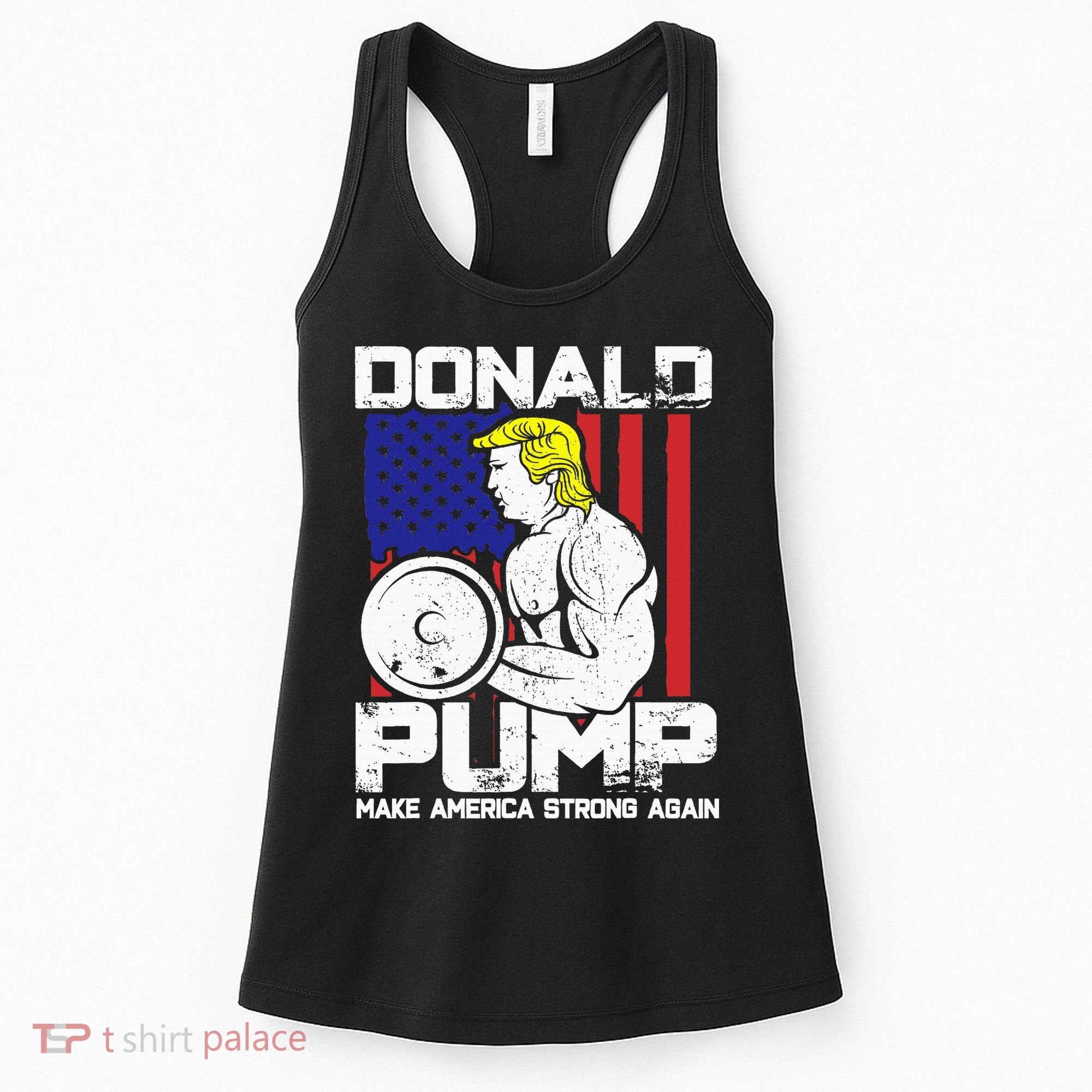 Funny Donald Trump Weight Lifting Workout Gym Women's Tank Top