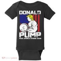 Funny Donald Trump Weight Lifting Workout Gym Baby Bodysuit thumb 0