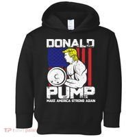 Funny Donald Trump Weight Lifting Workout Gym Toddler Hoodie thumb 0
