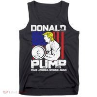 Funny Donald Trump Weight Lifting Workout Gym Tank Top thumb 0