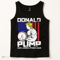 Funny Donald Trump Weight Lifting Workout Gym Tank Top thumb 2