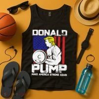 Funny Donald Trump Weight Lifting Workout Gym Tank Top thumb 4