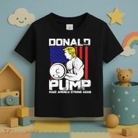 Funny Donald Trump Weight Lifting Workout Gym Toddler T-Shirt thumb 3