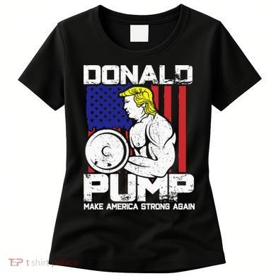 Funny Donald Trump Weight Lifting Workout Gym Women's T-Shirt