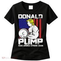 Funny Donald Trump Weight Lifting Workout Gym Women's T-Shirt thumb 0