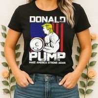 Funny Donald Trump Weight Lifting Workout Gym Women's T-Shirt thumb 2