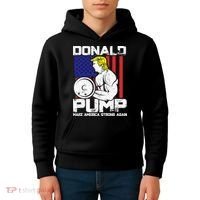 Funny Donald Trump Weight Lifting Workout Gym Kids Hoodie thumb 4