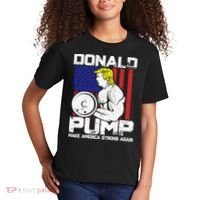 Funny Donald Trump Weight Lifting Workout Gym Kids T-Shirt thumb 2