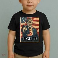 Funny Donald Trump Missed Me Assassination Attempt 2025 Toddler T-Shirt thumb 2