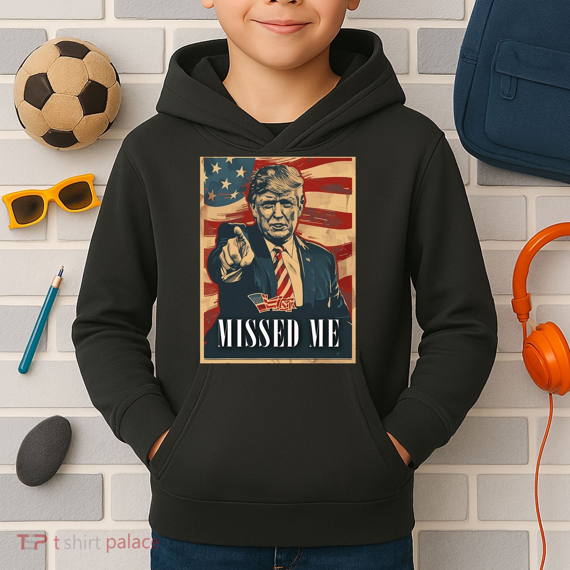 Funny Donald Trump Missed Me Assassination Attempt 2025 Kids Hoodie