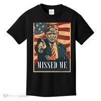 Funny Donald Trump Missed Me Assassination Attempt 2025 Kids T-Shirt thumb 0