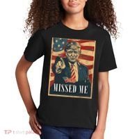 Funny Donald Trump Missed Me Assassination Attempt 2025 Kids T-Shirt thumb 2