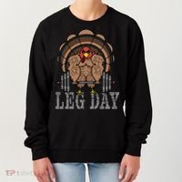 Funny Deadlifting Turkey Thanksgiving Leg Day Deadlift Women's Sweatshirt thumb 0