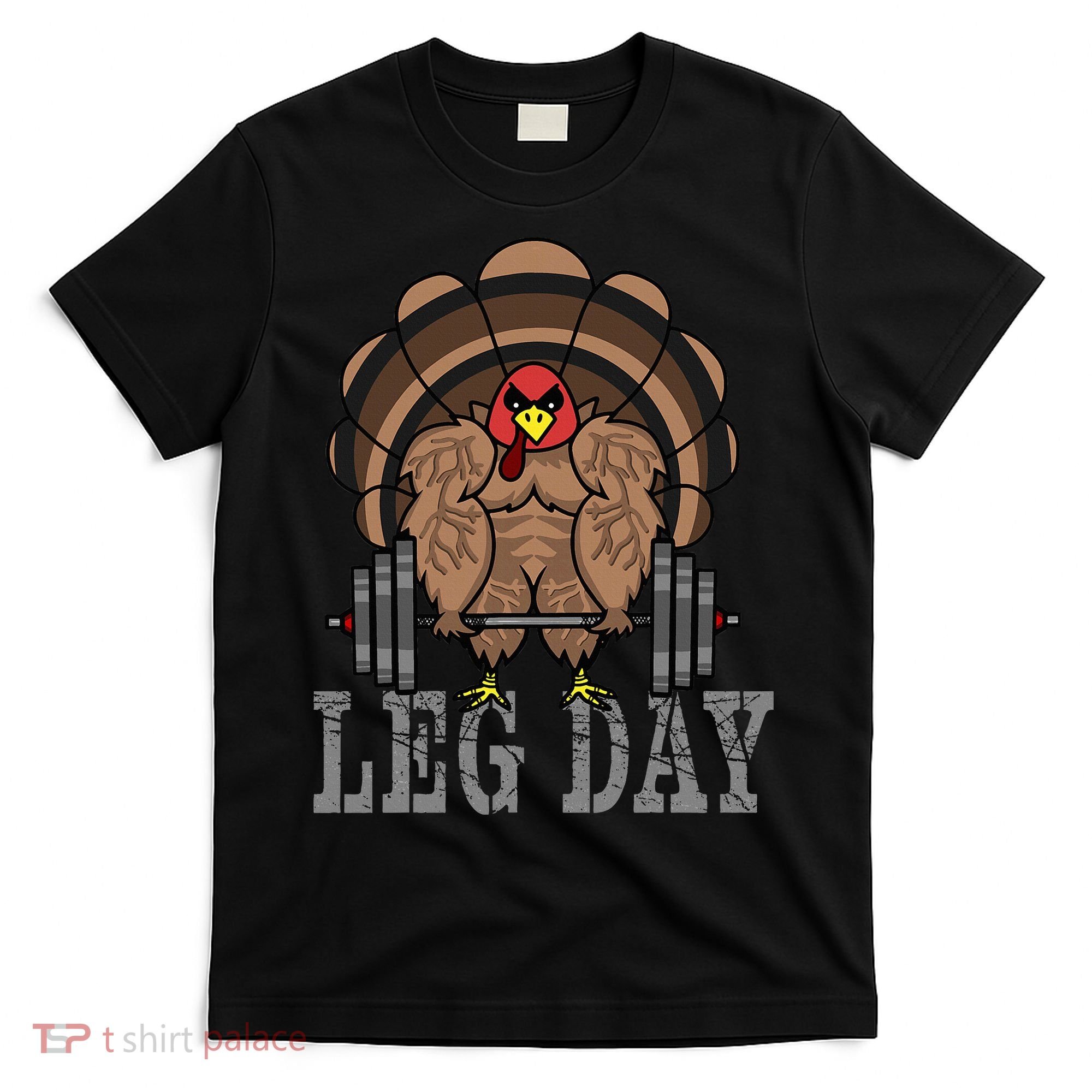 Funny Deadlifting Turkey Thanksgiving Leg Day Deadlift T-Shirt