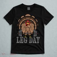 Funny Deadlifting Turkey Thanksgiving Leg Day Deadlift T-Shirt thumb 5