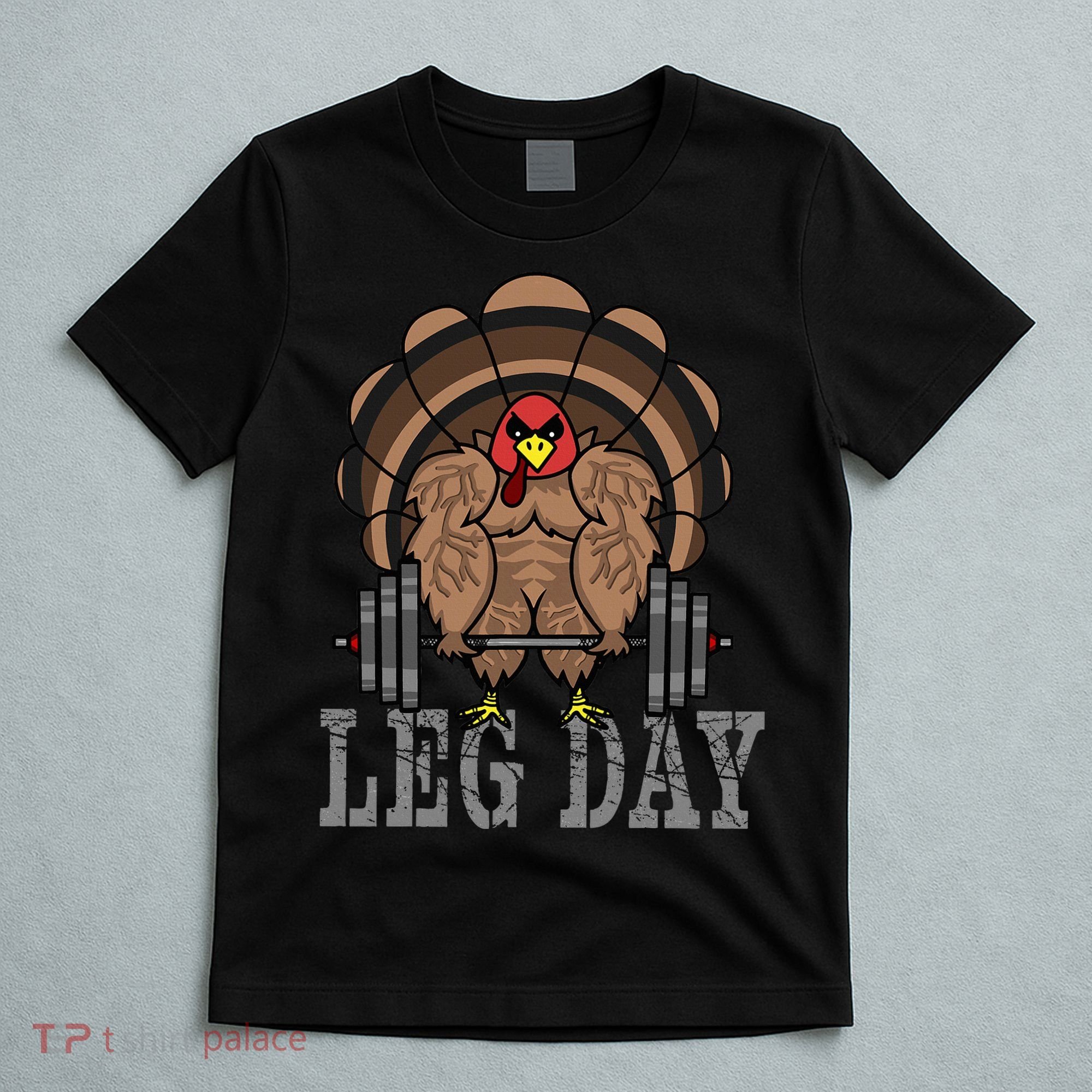 Funny Deadlifting Turkey Thanksgiving Leg Day Deadlift T-Shirt