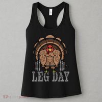 Funny Deadlifting Turkey Thanksgiving Leg Day Deadlift Women's Tank Top thumb 3