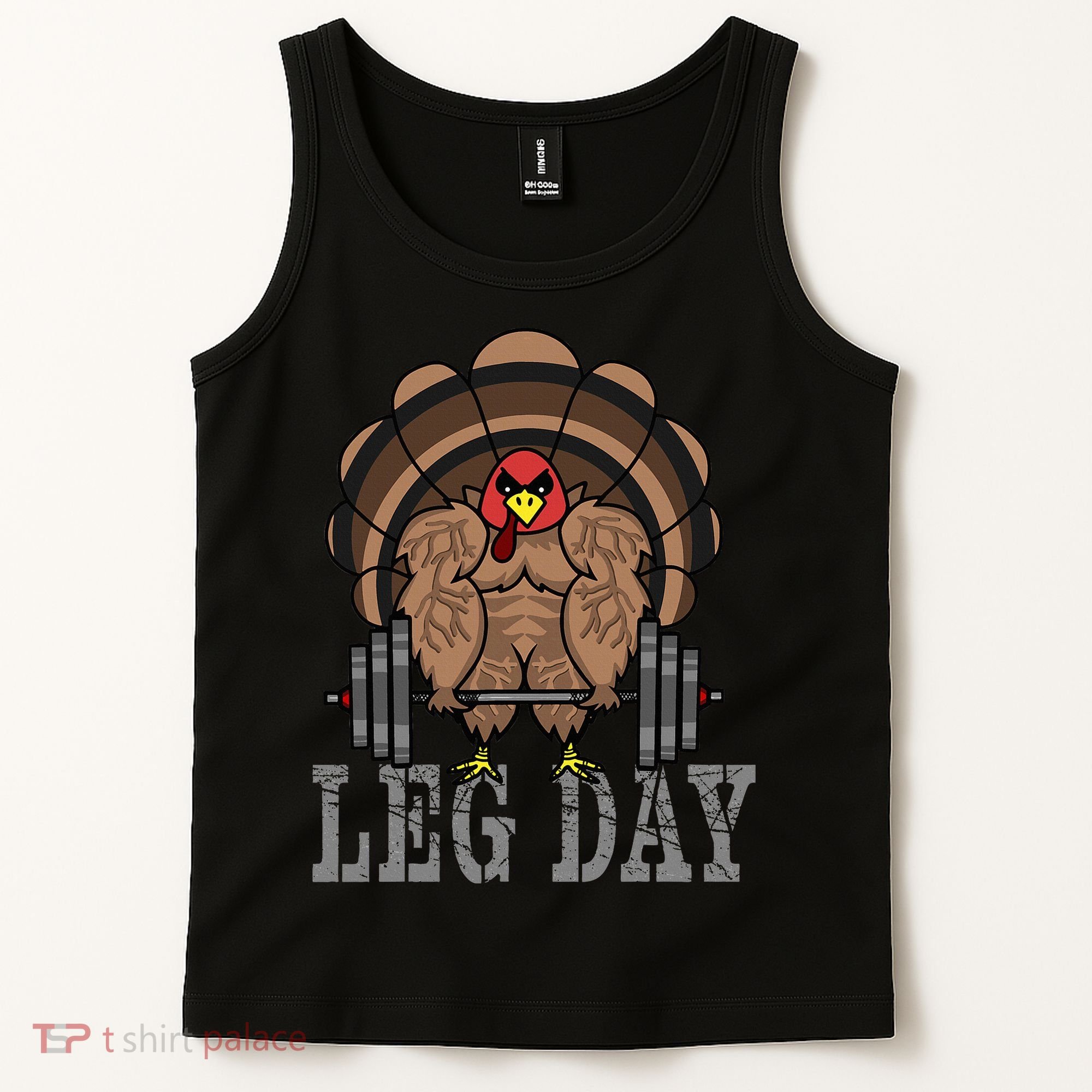 Funny Deadlifting Turkey Thanksgiving Leg Day Deadlift Tank Top