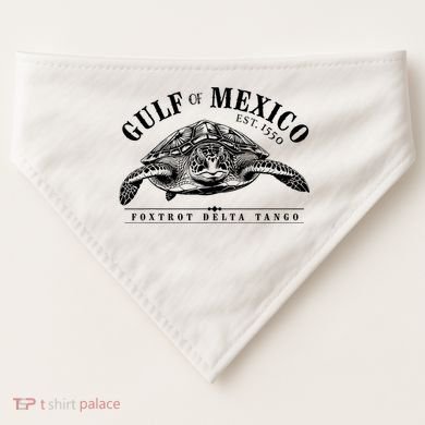 Foxtrot Delta Tango Turtle Gulf Of Mexico Protest USA-Made Doggie Bandana