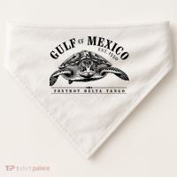 Foxtrot Delta Tango Turtle Gulf Of Mexico Protest USA-Made Doggie Bandana thumb 0