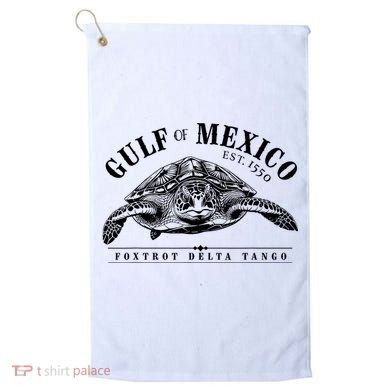 Foxtrot Delta Tango Turtle Gulf Of Mexico Protest Golf Towel