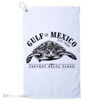Foxtrot Delta Tango Turtle Gulf Of Mexico Protest Golf Towel thumb 0