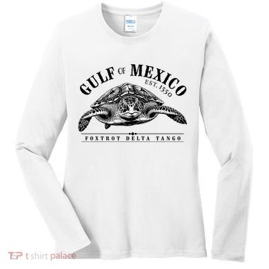 Foxtrot Delta Tango Turtle Gulf Of Mexico Protest Women's Long Sleeve Shirt
