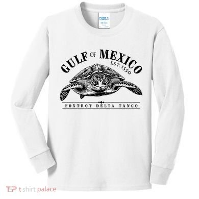 Foxtrot Delta Tango Turtle Gulf Of Mexico Protest Kids Long Sleeve Shirt