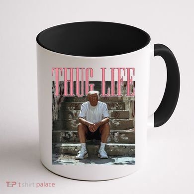 Funny Donald Trump Thug Life Gift Coffee Mug back