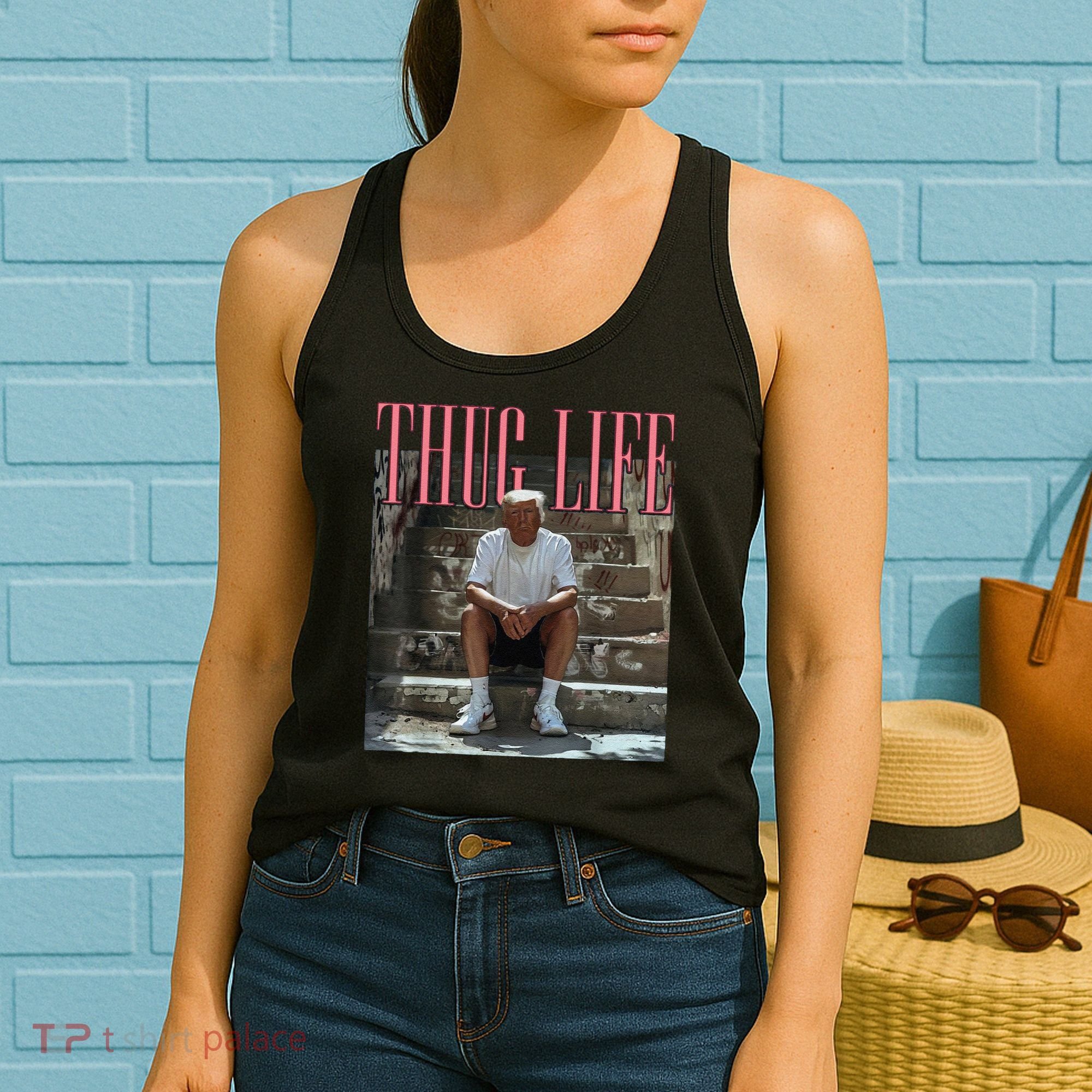 Funny Donald Trump Thug Life Gift Women's Tank Top