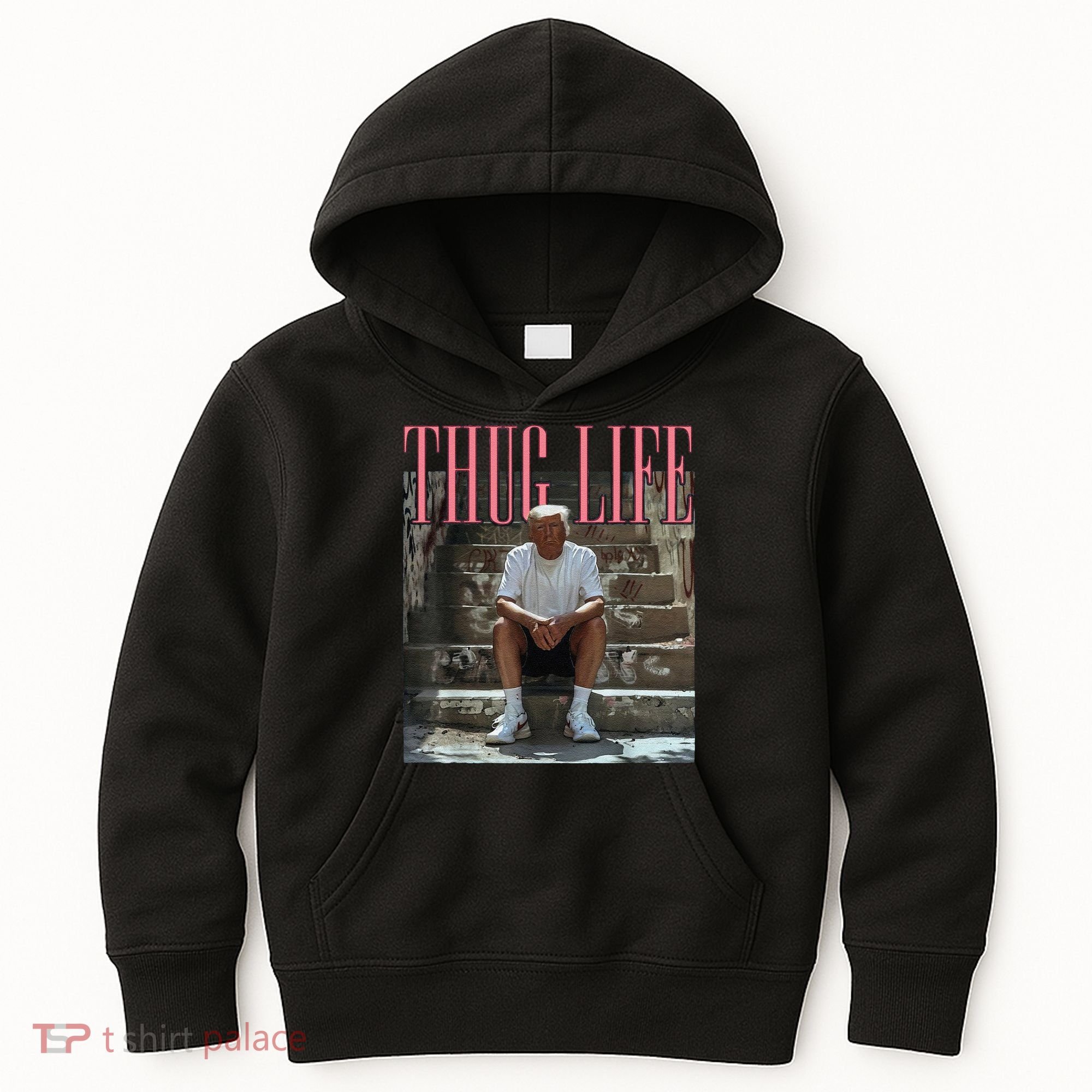 Funny Donald Trump Thug Life Gift Kids Hoodie