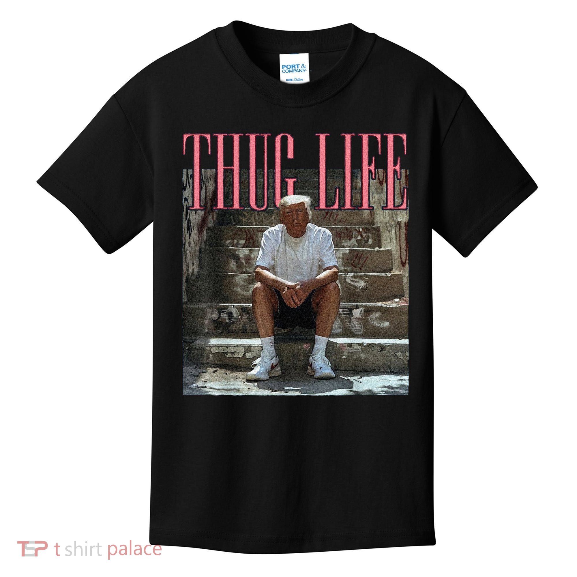 Funny Donald Trump Thug Life Gift Kids T-Shirt