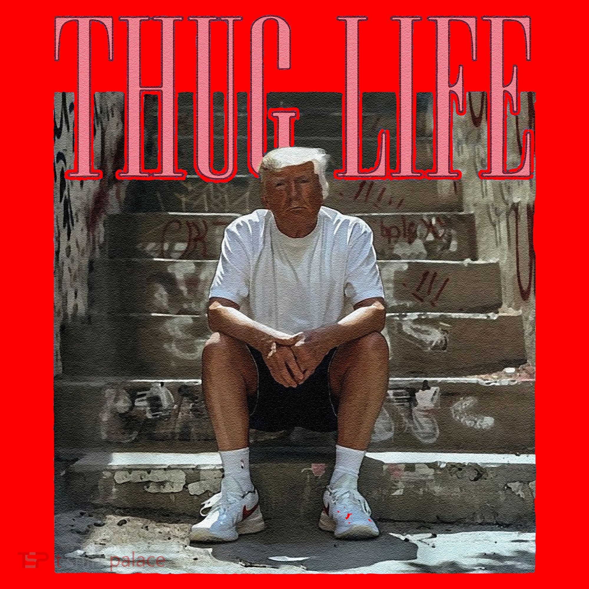 Funny Donald Trump Thug Life Gift Santa Hat