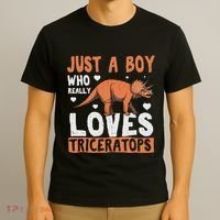 Funny Dinosaur Triceratops for boy T-Shirt thumb 3
