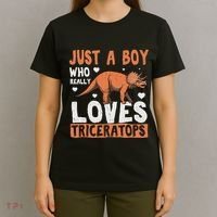 Funny Dinosaur Triceratops for boy T-Shirt thumb 4