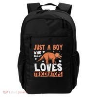 Funny Dinosaur Triceratops for boy Backpack thumb 0