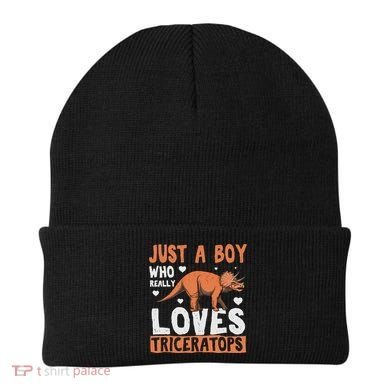 Funny Dinosaur Triceratops for boy Beanie