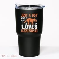 Funny Dinosaur Triceratops for boy Tumbler thumb 0