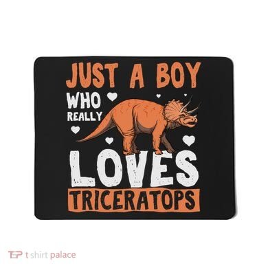 Funny Dinosaur Triceratops for boy Mousepad