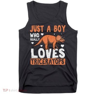 Funny Dinosaur Triceratops for boy Tank Top