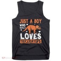 Funny Dinosaur Triceratops for boy Tank Top thumb 0